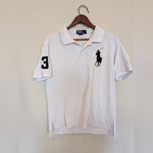 Polo By Ralph Lauren Big Pony Men's Medium White With Black Embroidery